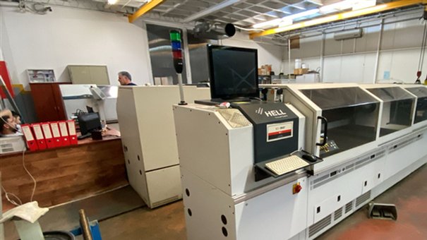 Used Hell Gravure Engraver K5 SMART (GRA3750008) for sale — Gravostar machine for rotogravure cylinder production — photo 1